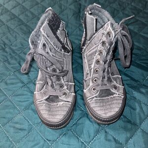 Stylish Gray High-Top Women's Sneakers
